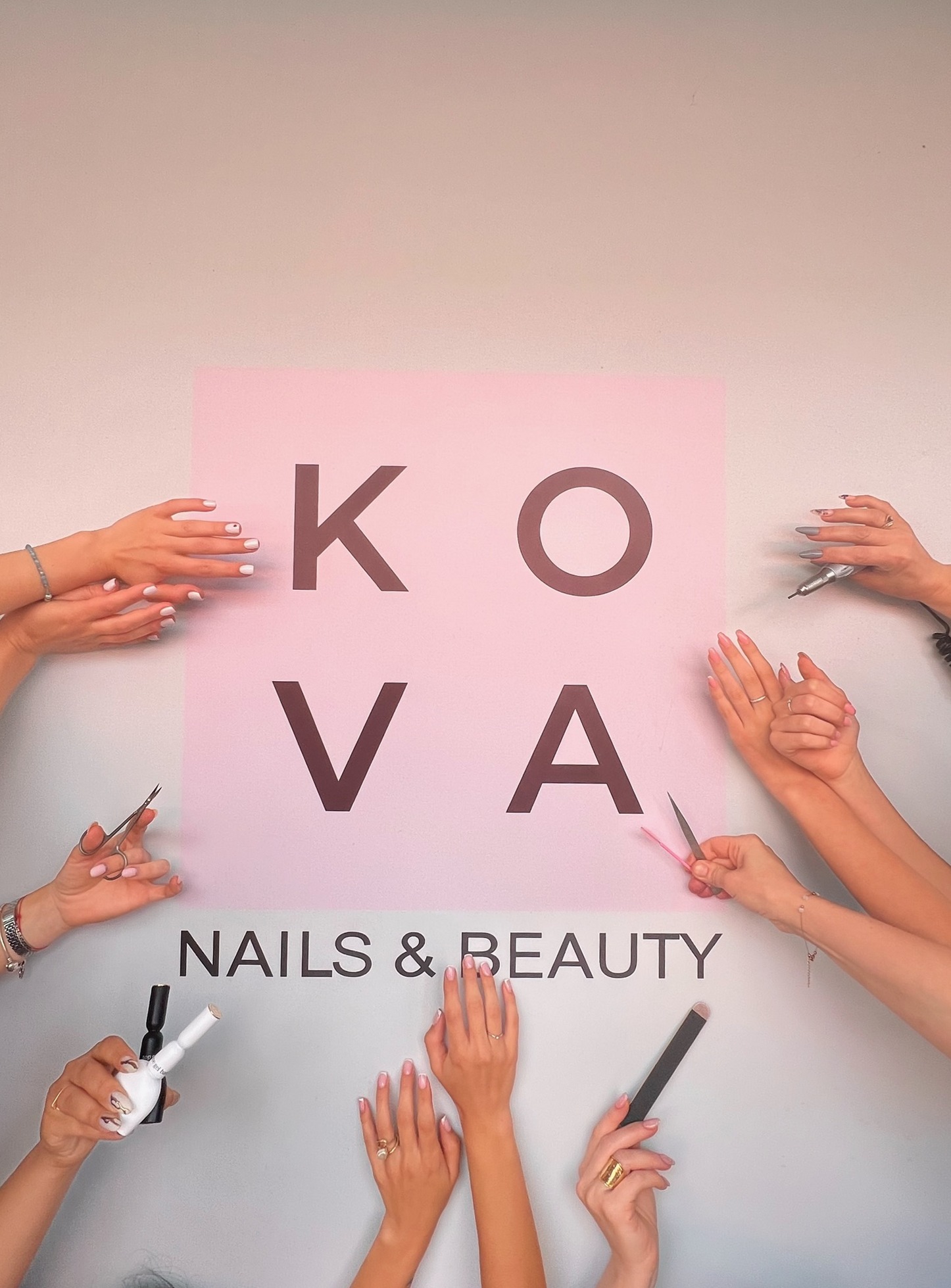 The KOVA Nails & Beauty team at work