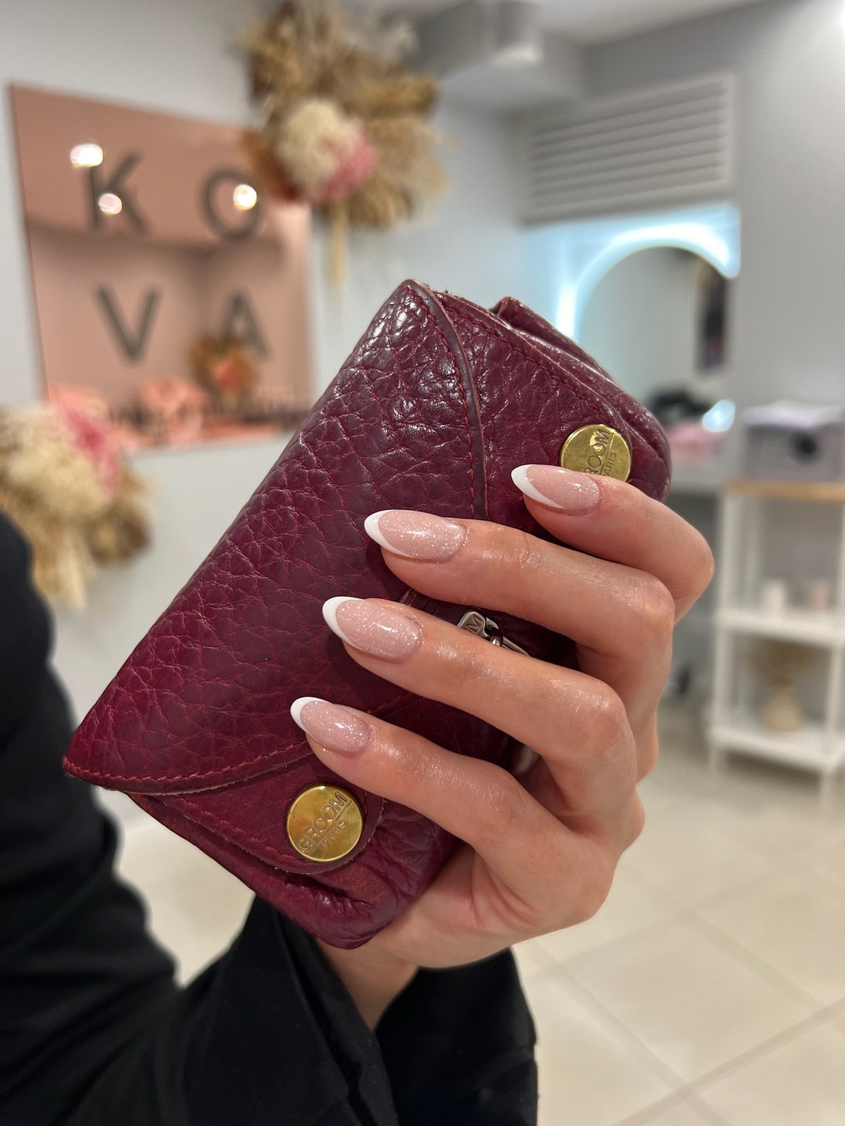 Nude french manicure at KOVA Nails & Beauty
