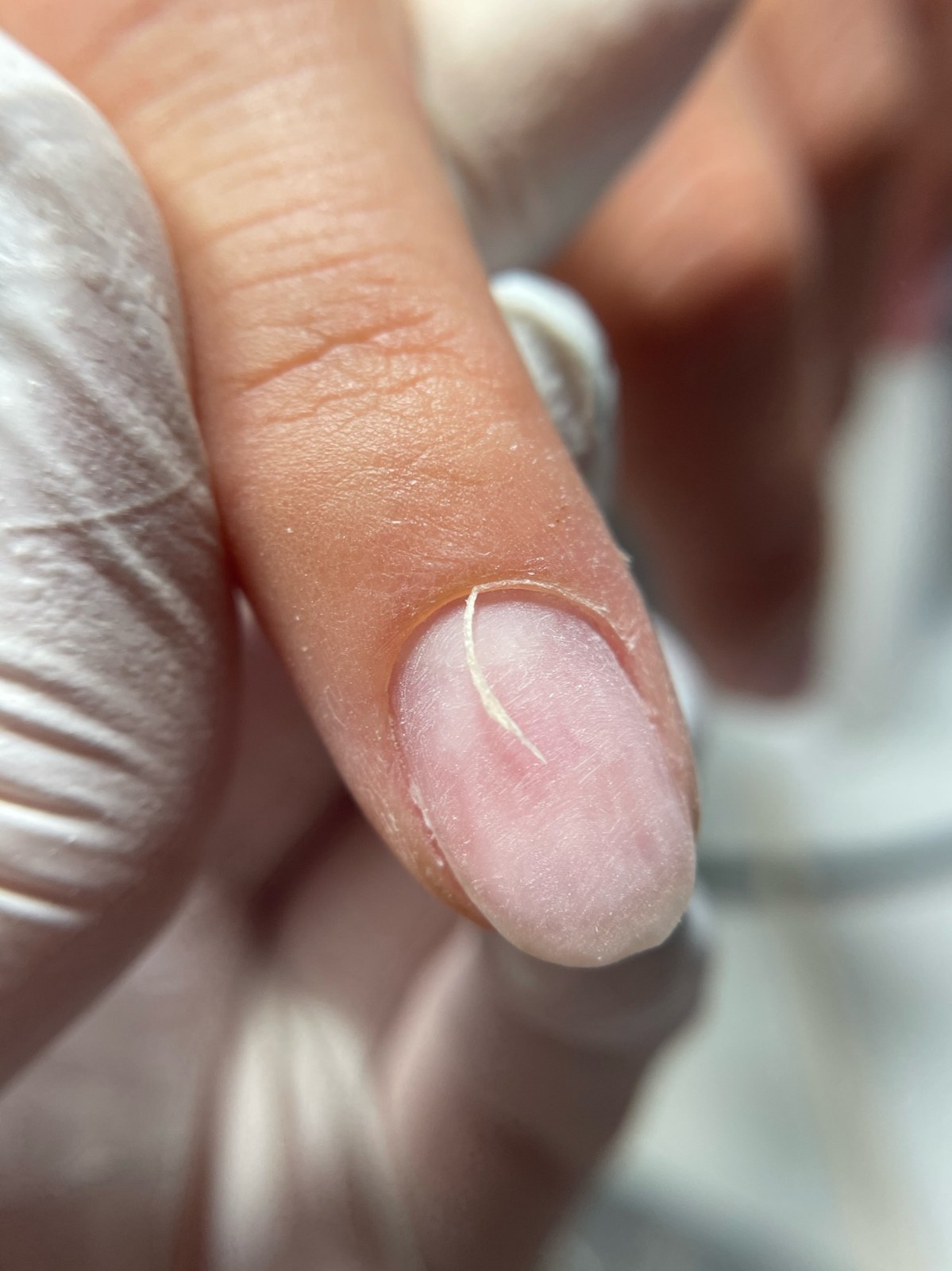 Cuticle care during manicure preparation