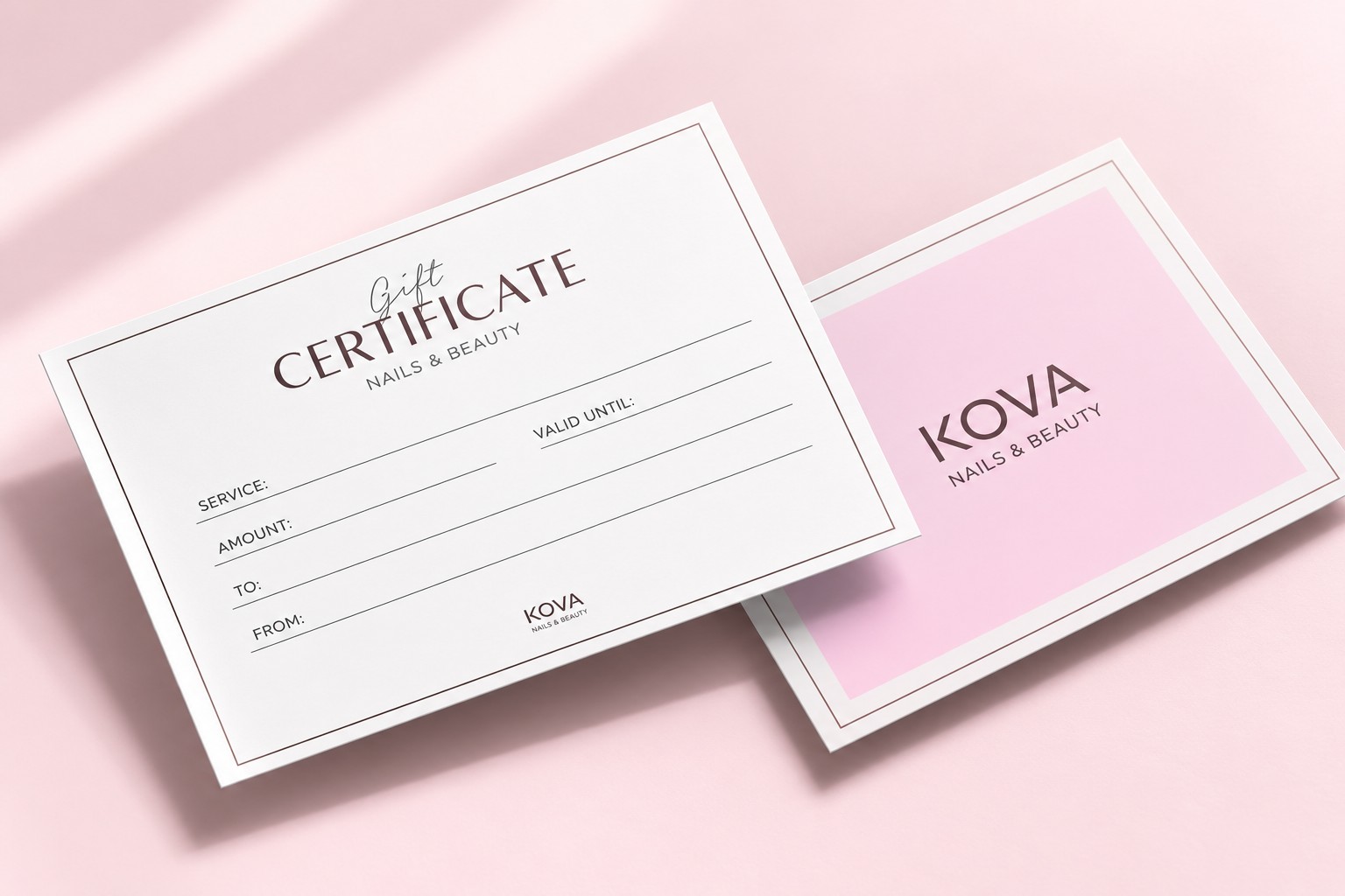 KOVA Nails & Beauty gift certificate