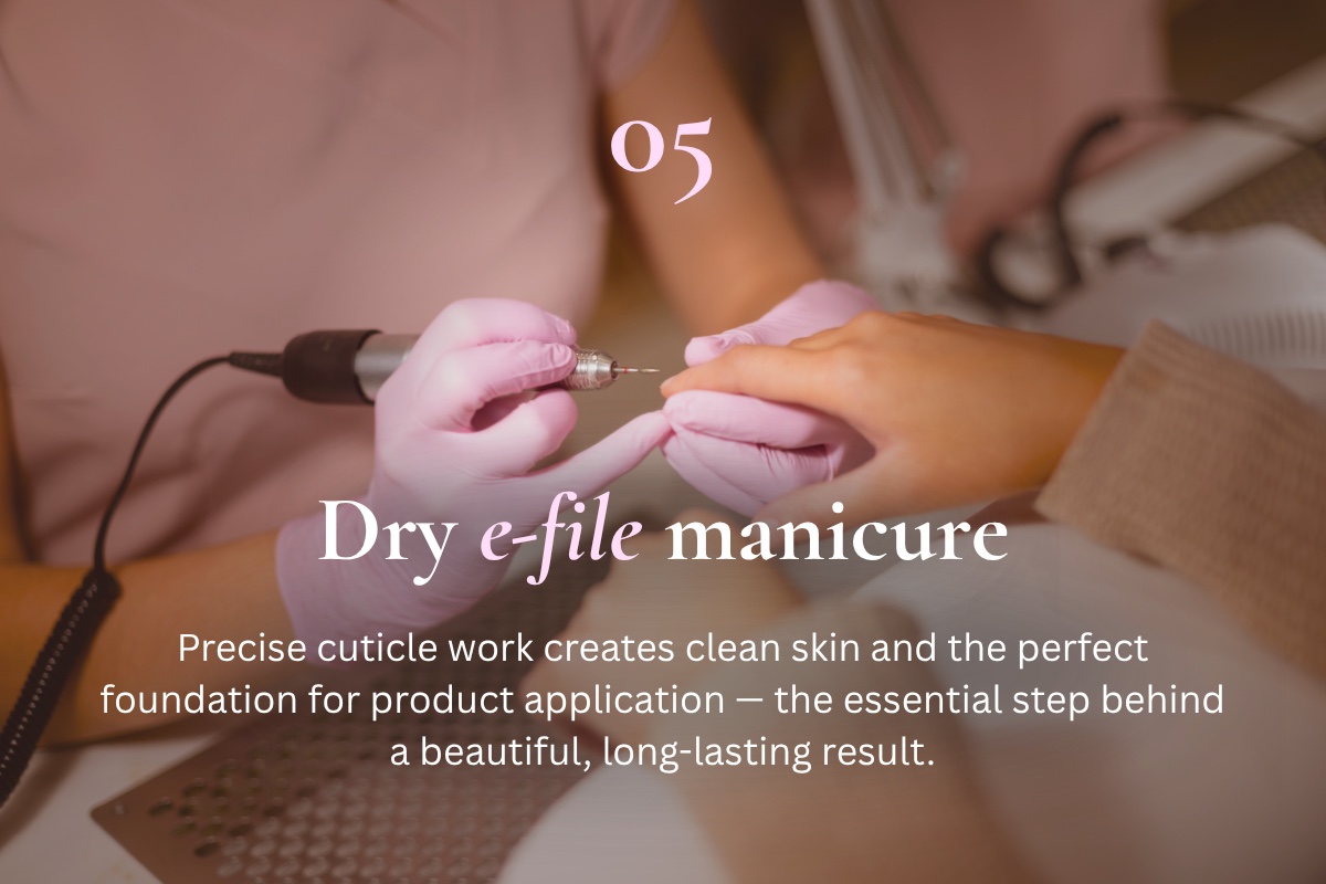Dry e-file manicure